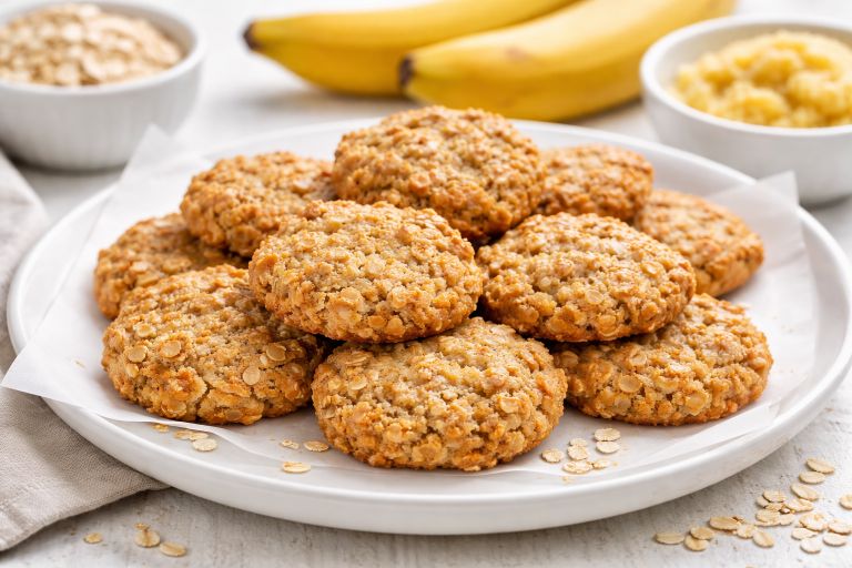 Galletas de avena y plátano