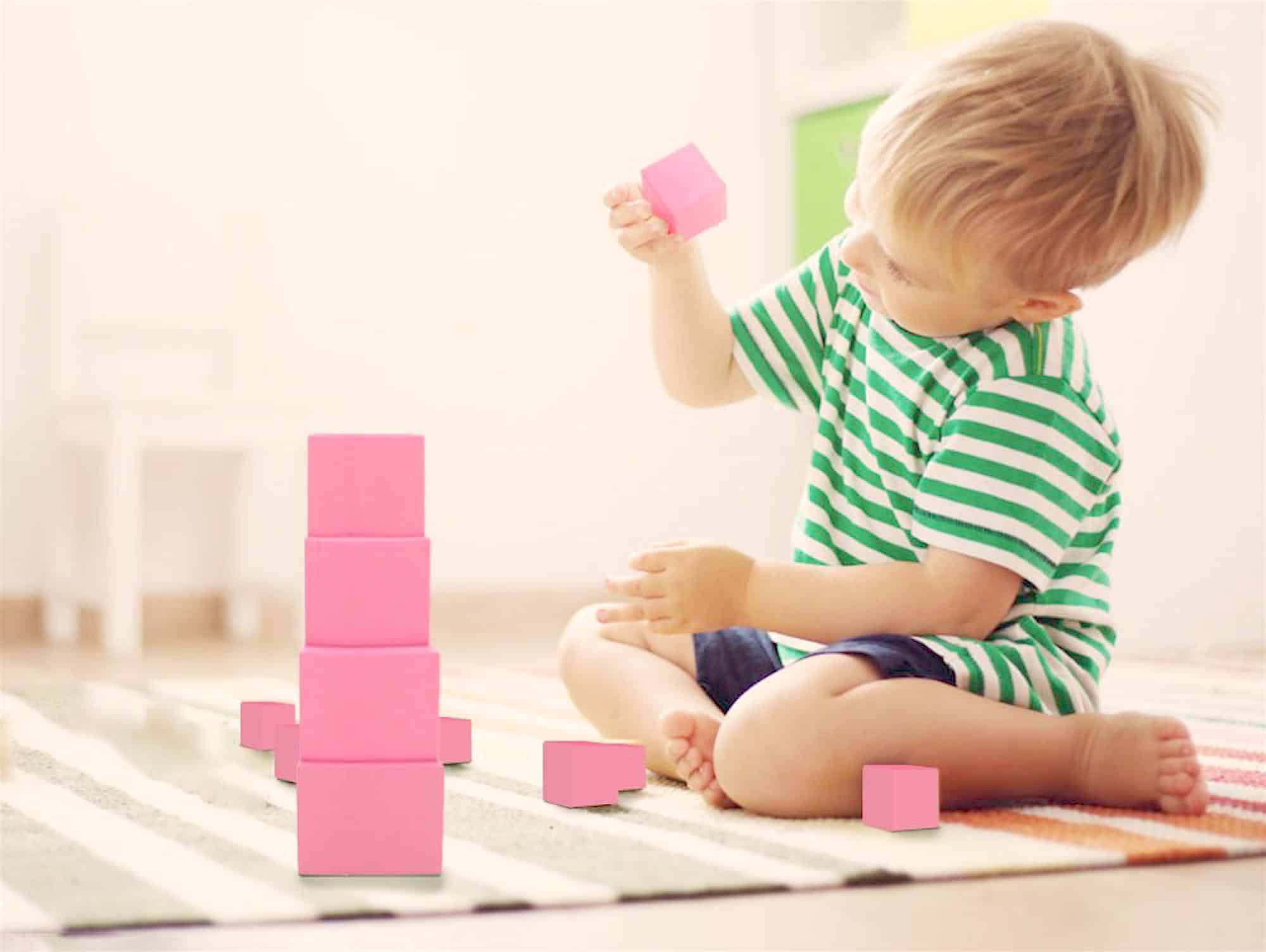 Juguetes Montessori para niños y niñas de 1, 2, 3, 4, 5 años, actividades  de aprendizaje preescolar, 30 piezas, bloques de construcción, apilables