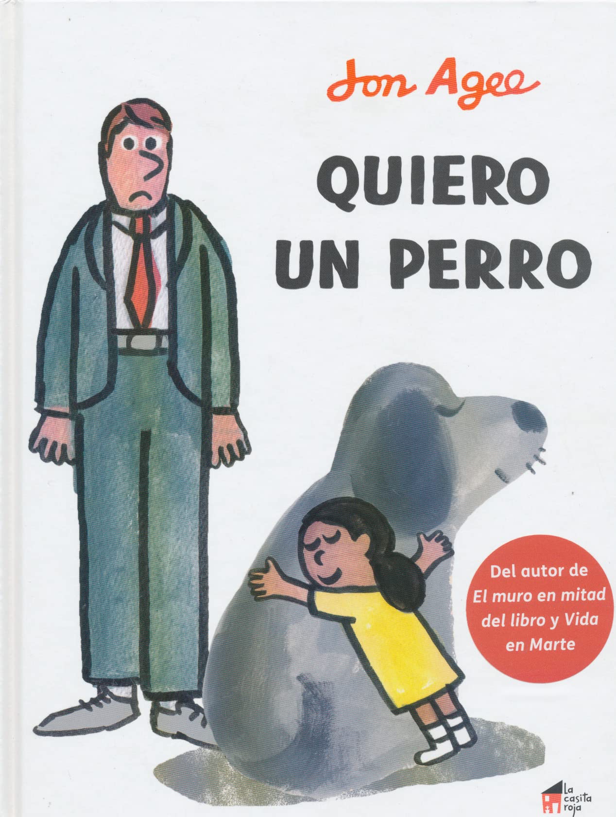 La protagonista de este libro va al refugio de animales Valle Alegre decidida a adoptar un perro. La atiende un hombre algo torpe y despistado que le ofrece toda clase de mascotas: una rana, un oso hormiguero, un bebé de babuino, un lagarto un poco sospechoso... Pero la pequeña tiene clarísimo lo que quiere: ¿lo conseguirá? El extraordinario Jon Agee nos ofrece una nueva historia presidida por un humor tiernamente absurdo y una sencillez solo aparente, ¡y con un final que lo pone todo patas arriba!