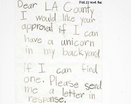 ¿Puedo tener un unicornio?: La entrañable carta de una niña
